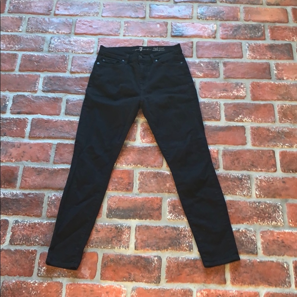 7 for All Mankind Black Skinny Jeans